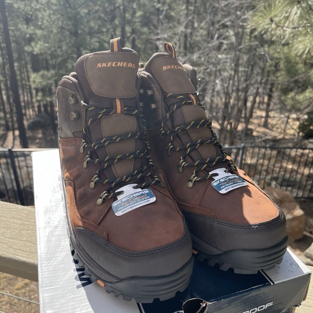 Skechers Relment Traven Waterproof Shoes Men's Size 13 Hiking Sneaker Boots New